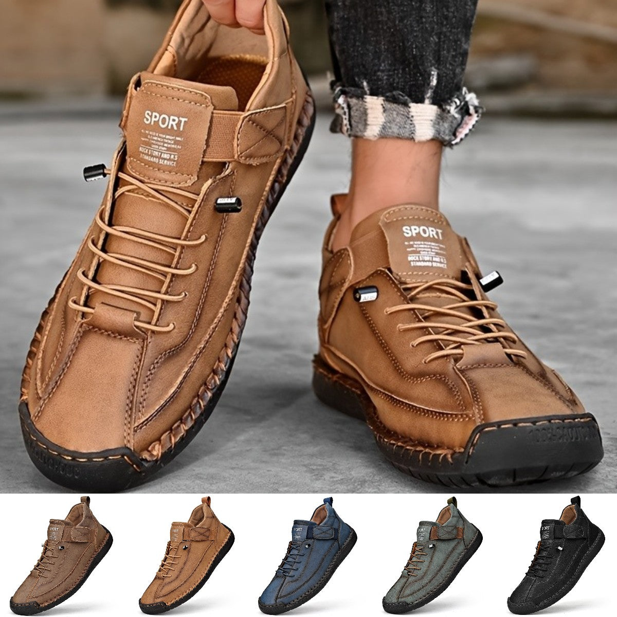 【30% OFF】【38 - 48】Obuwie casual pentru bărbați, pentru zi cu zi, pentru muncă, pentru activități outdoor, cizme cusute