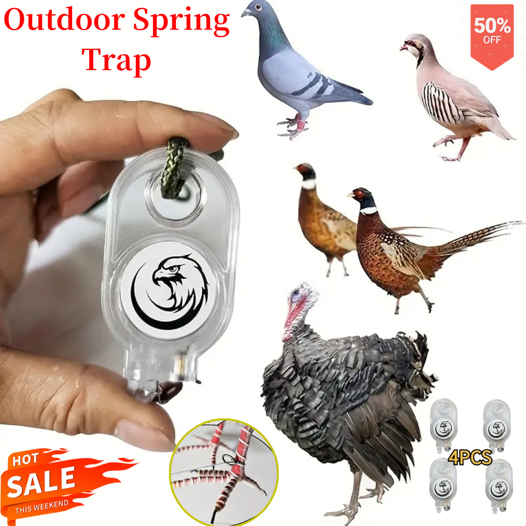 【1 set of 4 pieces 】outdoor spring traps, high sensitivity automatic locking trap